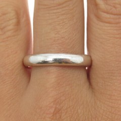 925 Sterling Silver Vintage Classic Wedding Band Ring Size 11.25