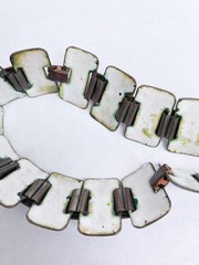 Mid-Century Enameled Copper Necklace | Studio Craft Movement | Red Confetti VTG
