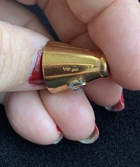 Vintage JMF 1/10 Gold Filled Cheer Bull Horn Charm/Pendant Collectible Glory Day