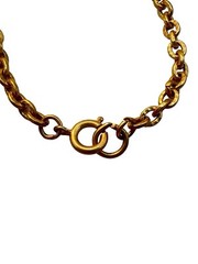 Vintage Crown Trifari Renaissance Teardrop Necklace Pendant Gold Trifarium 28” 8