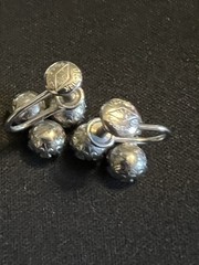 Vintage Signed JMS 1/20 12kt Gold Filled Pearl Screw Back Earrings