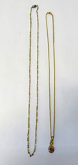 Vintage LOT of 12 Necklaces Assorted Sizes & Colors Gold red white pearl