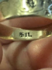 Victorian 10k Gold Engraved Wedding Band/Ring Circa 1900