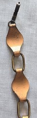 Copper Mid Century Modern Organic Shaped Oval Connectors Hinged Clip…