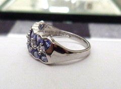 NEW 2.25 CARATS TOTAL WEIGHT TOURMALINE .5CT ZIRCON STERLING SILVER RING SIZE 10