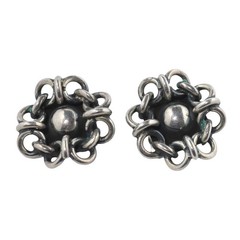 CHARMING VINTAGE EMILIA LOS CASTILLO MEXICAN STERLING SILVER EARRINGS – RARE