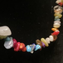 Boho Retro Natural Gemstones Chip Beaded Necklace lobster adjustable 18”