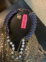 Betsey Johnson Ship Shape Bib Statement Necklace Rare- 16