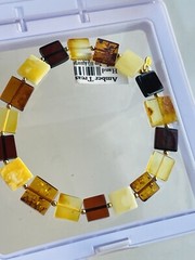14K Gold Sterling Elastic Stretchy Beads Amber Bracelet Genuine Assorted Colors