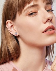 14K Rose Gold Plated 1.5 Carat CZ Clip-On Earrings – 7.5mm Round Cut Simulate…
