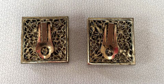 Kafin NY Bracelet and Earrings Demi Parure, Cabochon and Glass Stones, DBL Links