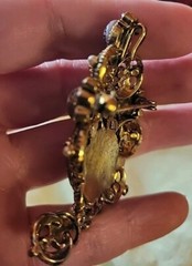 JULIANA DeLizza and Elster MOROCCAN MATRIX Vintage Dangle Pin Brooch Pendant