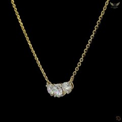 Lab Created Diamond 0.98ct Pendant Necklace Yellow Gold Plated Gift