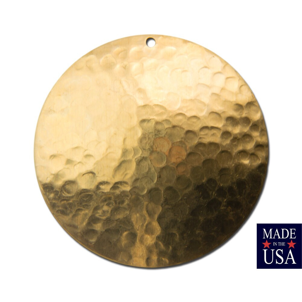 Hammered Dapped Domed Circle Pendant 35mm (4)