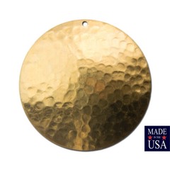 Hammered Dapped Domed Circle Pendant 35mm (4)