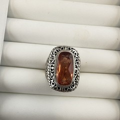 Sarda Sterling Silver Ring Melon Quartz Pebbled Size 10 JTV Caviar Bali 925