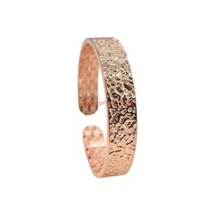Pure red copper open bracelet, hammered red copper original color bracelet