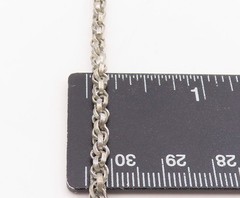 925 Sterling Silver Vintage Necklace Interlocking Round Link Cable Chain NE4742