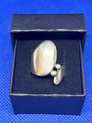 (101) Modernist VINTAGE Silver 925 Ring 1970s Size 7.25 Denmark Norway Finland
