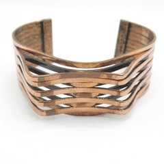 Renoir Signed Cuff Vintage Modernist Bracelet Designer