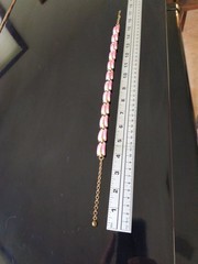 Karu Vintage Thermoset Choker Gold Tone 17.5 Pink Classic Necklace Costume
