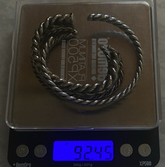 Lot of 4 Vintage Sterling Silver Twisted Rope Cuff Bracelets Size 6 & 7 (92.45g)