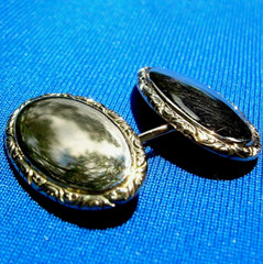 Original Antique Art Deco SOLID 14K GOLD Cuff Links Vintage Hand Engraved Design