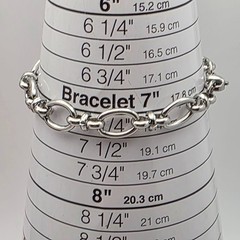 Vintage Silver Tone Oval Link Chain Bracelet 7in Chunky Minimalist Classic