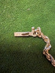 Vintage Italian SOLID 14KT Gold Stamped 7.5″ Bracelet 3.2 Grams New Old Stock