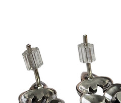 VINTAGE .925 STERLING SILVER MARCASITE FILIGREE DANGLE POST EARRINGS 1.5″
