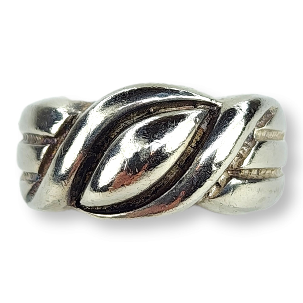 Sterling Silver 925 Swoop Signed Michael Anthony Heavy Chunky Ring Size 5.5