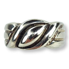 Sterling Silver 925 Swoop Signed Michael Anthony Heavy Chunky Ring Size 5.5