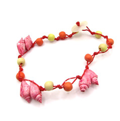 Vintage Hawaii Shell Bracelet Anklet .5*9 Inches Stretch