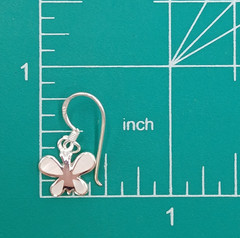 VTG 925 MOP Butterfly Earrings 1in Drop Sterling Silver Mother of Pearl Inlay