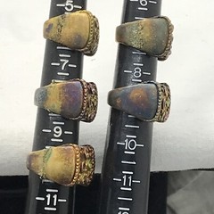 Vintage 18K HGE Plated Multi Color Crystals Unique Bold Look Ring varied sizes
