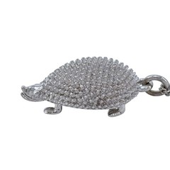 Vintage Sterling Silver 925 Hedgehog Pendant Necklace 15.5″-17.5″
