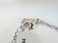 Sterling Silver 925 Natural Garnet Drop V Tennis Necklace