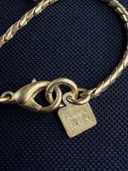 Vintage Anne Klein Sun Pendant Necklace Gold Tone Celestial Face 1980s Designer
