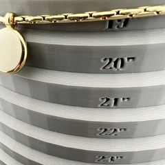 Liz Claiborne Necklace Cream Enamel Coin Pendant Gold Tone Signed 19”