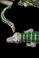 Kenneth Jay Lane 18K Gold Plated Gold Emerald Iconic Emerald Necklace