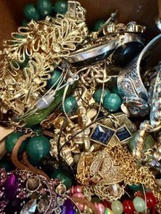 30 lbs Vintage Costume Jewelry Scrap Lot Repair Repurpose Wearable Mixed