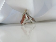 Huge Sterling Silver 925 Natural Gemstone Statement Vintage Ring Size 6