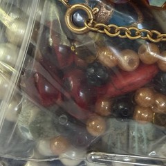 Vtg Craft Jewelry Lot Over 5 LBS Repurpose Beads Gemstones Harvest AB 6/26 CL