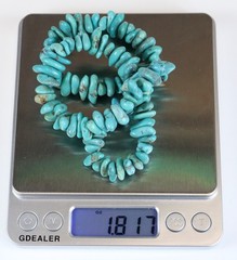 Vintage Turquoise Nugget 16″ Necklace Choker Sterling Silver 51.49 g Southwest