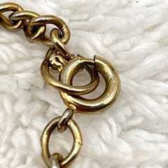 Vintage Charm Necklace Matte Gold Tone 14″