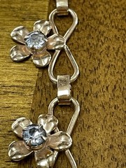 Vintage Barclay 1/20 12kt G. F. Floral Rhinestone Necklace