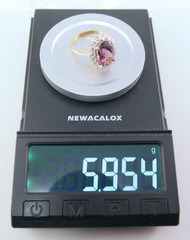 Vintage 18k Gold Lady’s 17 Stone Pink Tourmaline Diamond 6.65ctw Ring Size 5.75