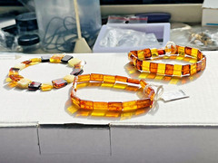Genuine Baltic Amber Bracelet Vintage Butterscotch Egg Yolk Honey Cognac Polish
