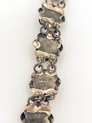 Sterling Silver Rose Link Bracelet – 8″ Long, 41.4g, Mexico 925
