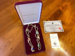Camrose & Kross JBK Multi Gemstone Chain Necklace Jackie Kennedy COA